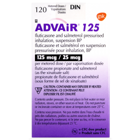 Advair Inhaler - 120 metered actuations 125/25mcg